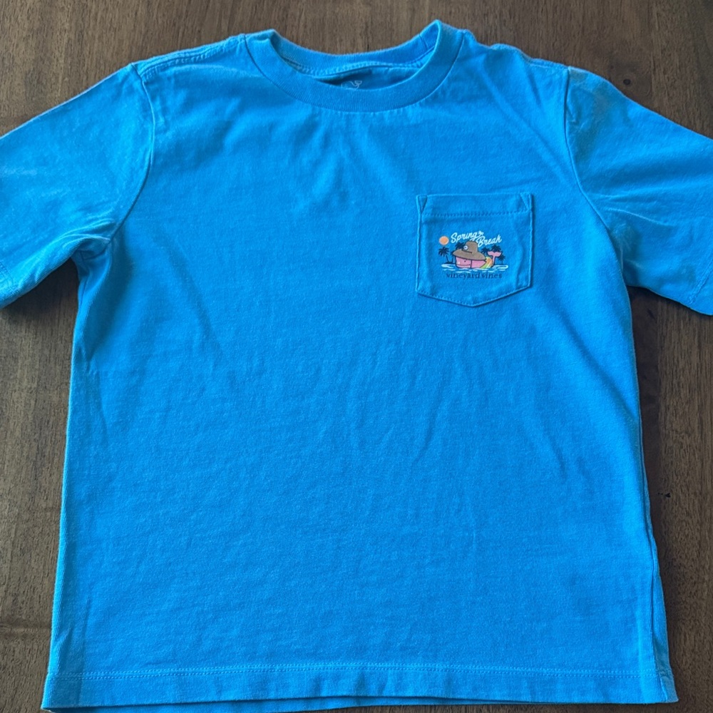 Kids Bright Blue Pocket Tee - Vineyard Vines